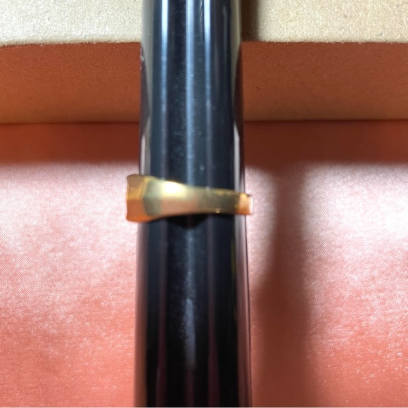 Twisted Silver Carved Peace Love Brass Ring 6 - Picture 9 of 10